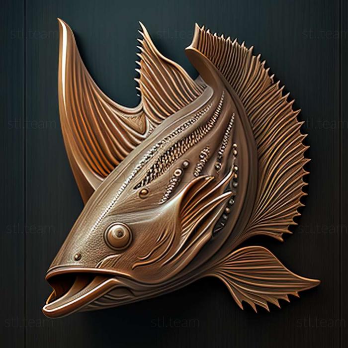 3D model Flat  nosed catfish fish (STL)